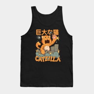 Orange Catzilla Tank Top